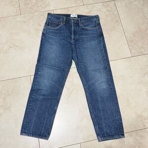 Agolde Parker Placebo 27 dark crop straight rigid jeans
